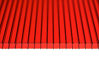 Поликарбонат сотовый Royalplast Красный 6000*2100*6 мм, 1,04 кг/м2