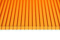 Поликарбонат сотовый Ultramarin Оранжевый 6000*2100*10 мм, 0,9 кг/м2