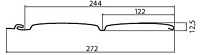 Сайдинг наружный акриловый Grand Line Premium Acryl Блок-хаус Графит, 3м