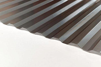 Поликарбонат профилированный Сэлмакс Групп МП-20 Серый (тонированный) 3000*1150*0,8 мм (трапеция)