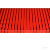 Поликарбонат сотовый Сэлмакс Групп Мастер красный 6000*2100*3,8 мм, 0,48 кг/м2