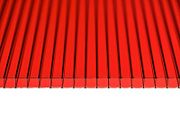 Поликарбонат сотовый Сэлмакс Групп Мастер красный 6000*2100*8 мм, 0,88 кг/м2