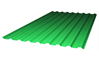 Поликарбонат профилированный Пластилюкс-Групп МП-20, зеленый Колотый лед 2000*1150*0,9 мм (трапеция), 1,0 кг/м2