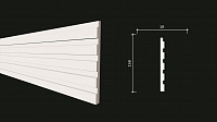 Декоративная реечная панель из дюрополимера Decor-Dizayn Белая Лепнина DD904 2000*150*10 мм