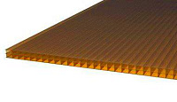 Поликарбонат сотовый Сэлмакс Групп Скарб-про бронза (коричневый) 6000*2100*20 мм, 2,65 кг/м2