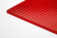 Поликарбонат сотовый Сэлмакс Групп Скарб-про красный 6000*2100*20 мм, 2,65 кг/м2
