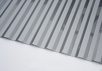 Поликарбонат профилированный Юг-Ойл-Пласт Серый 2000*1050*0,8 мм (трапеция), 1,0 кг/м2