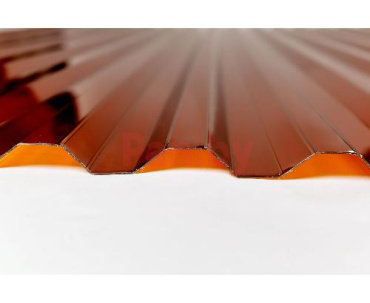 Поликарбонат профилированный Сэлмакс Групп МП-20 Бронза (коричневый) 2000*1150*0,8 мм (трапеция) фото № 1