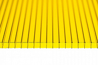 Поликарбонат сотовый Sotalux Желтый 6000*2100*4 мм, 0,48 кг/м2