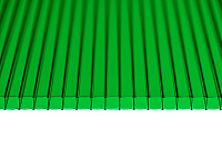 Поликарбонат сотовый Ultramarin Зеленый 6000*2100*10 мм, 0,9 кг/м2