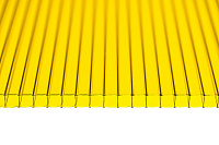 Поликарбонат сотовый Polynex Желтый 6000*2100*4 мм, 0,69 кг/м2