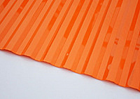 Поликарбонат профилированный Юг-Ойл-Пласт Оранжевый 2000*1050*0,8 мм (трапеция), 1,0 кг/м2