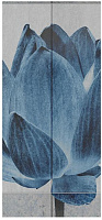Панель ПВХ (пластиковая) с фотопечатью Кронапласт Unique Лотус грей синие цветы декор большой 2700*250*8 распродажа