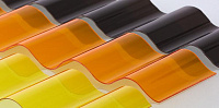 Поликарбонат профилированный Юг-Ойл-Пласт Оранжевый 2000*1050*0,8 мм (волна)