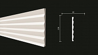 Декоративная панель из дюрополимера Decor-Dizayn Белая Лепнина DD903 2000х150х10