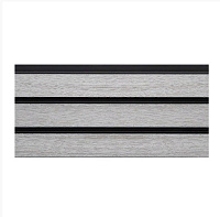 Декоративная реечная панель из полистирола Grace 3D Rail Ясень серый, 2800*120*10 мм