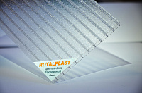 Поликарбонат сотовый Royalplast Колотый лед прозрачный 6000*2100*8 мм, 1,25 кг/м2