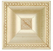 Вставка декоративная из пенополистирола Декомастер Матовое серебро D209-937 (100*100*22 мм)