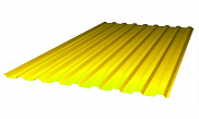 Поликарбонат профилированный Пластилюкс-Групп МП-20, желтый 0,8 мм (трапеция)