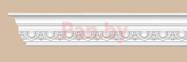 Плинтус потолочный из полиуретана Декомастер DT 23F гибкий (80*68*2400мм) фото № 1