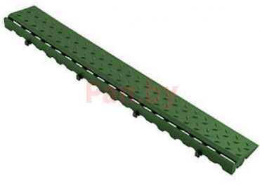 Боковой элемент газонной решетки ПВХ Альта-Профиль с замками, зеленый фото № 1