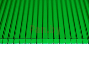 Поликарбонат сотовый Сэлмакс Групп Скарб-про Люкс зеленый 6000*2100*8 мм, 1,5 кг/м2 фото № 1