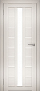 Межкомнатная дверь экошпон Юни Амати 17, Эшвайт (белое стекло)