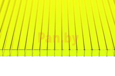 Поликарбонат сотовый Сэлмакс Групп Скарб желтый 6000*2100*4 мм, 0,6 кг/м2 фото № 1