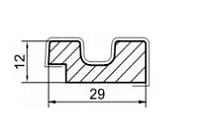 Профиль для панелей МДФ WellMaker ПНп-38 Дуб нанофлекс, правый, 2800*29*12 мм