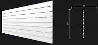 Декоративная реечная панель из дюрополимера Decor-Dizayn Белая Лепнина DD911 3000*240*10 мм