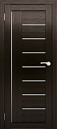Межкомнатная дверь экошпон Юни Амати 7, Дуб венге (белое стекло)