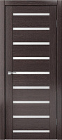 Межкомнатная дверь царговая экошпон МДФ Техно Профиль Dominika 102 Дуб серый (стекло белое, лакомат)