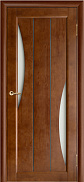Межкомнатная дверь массив сосны Vilario (Стройдетали) Вега-4 ДЧ, Темный орех (900х2000)