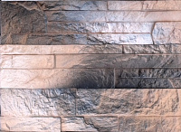 Декоративный искусственный камень Polinka Сланец Карпатский гипсовый угловой составной У1404П, коричневая пудра