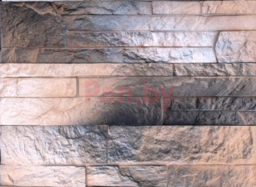 Декоративный искусственный камень Polinka Сланец Карпатский гипсовый угловой составной У1404П, коричневая пудра фото № 1