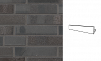 Клинкерная плитка для фасада Stroeher Brickwerk угол спуска 650 Eisenschwarz 50x52x240
