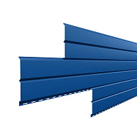 Сайдинг наружный металлический МеталлПрофиль Lбрус Синий насыщенный 3м (NormanMP, 0,5мм)