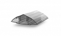 Соединительный профиль для поликарбоната Юг-Ойл-Пласт разъемный НСР 6-10 мм серый (база/крышка)