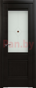 Межкомнатная дверь царговая ProfilDoors серия X Классика 2X, Пекан темный Мателюкс матовый узор (коричневый фьюзинг)
