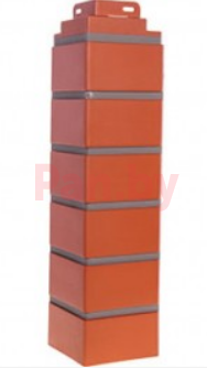 Угол наружный для фасадных панелей FineBer Дачный Кирпич клинкерный керамический (в цвет панелей) фото № 1