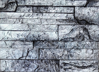 Декоративный искусственный камень Polinka Сланец Карпатский гипсовый угловой составной У1406, серый