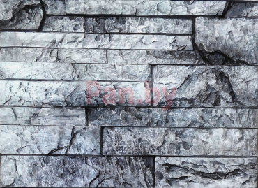 Декоративный искусственный камень Polinka Сланец Карпатский гипсовый угловой составной У1406, серый фото № 1
