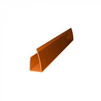 Торцевой профиль для поликарбоната Royalplast 10 мм Янтарь, 2100мм