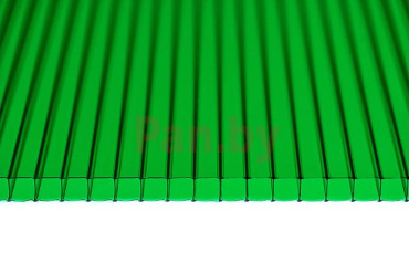Поликарбонат сотовый Сэлмакс Групп Скарб-про Люкс зеленый 6000*2100*6 мм, 1,3 кг/м2 фото № 1