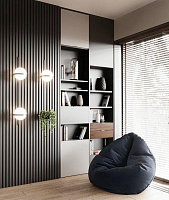 Декоративная интерьерная рейка из МДФ Stella Бриона Black Edition 2700*40*16