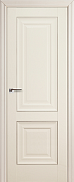 Межкомнатная дверь царговая экошпон ProfilDoors серия X Классика 27X, ЭшВайт (молдинг серебро)