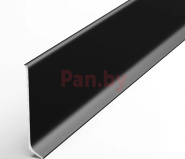 Плинтус напольный алюминиевый AlPro13 2140 анодированный черный матовый фото № 1