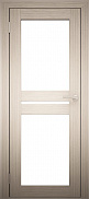 Межкомнатная дверь экошпон Юни Амати 19, Дуб беленый (белое стекло)