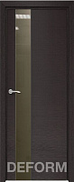 Межкомнатная дверь экошпон Deform Серия H Дуб французский темный Бронзовый лак
