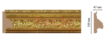 Декоративный багет для стен Декомастер Античное золото 230-1543 фото № 2